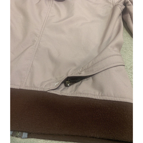 Spyder Jacket Womens 8 Red Houndstooth Fleece Lined Lightweight Nylon Coat - Picture 6 of 16